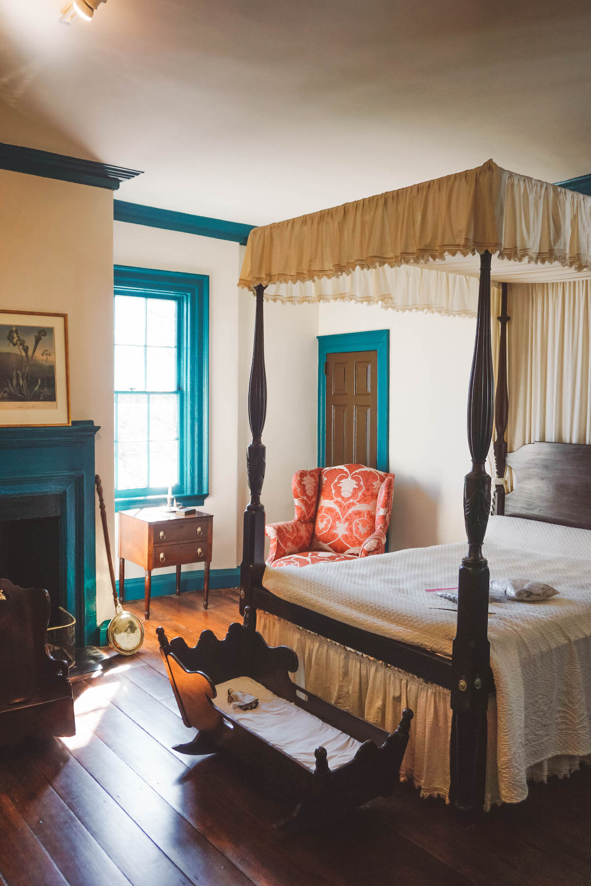 Inside a bedroom of the Burgwin-Wright House in Wilmington, NC.
