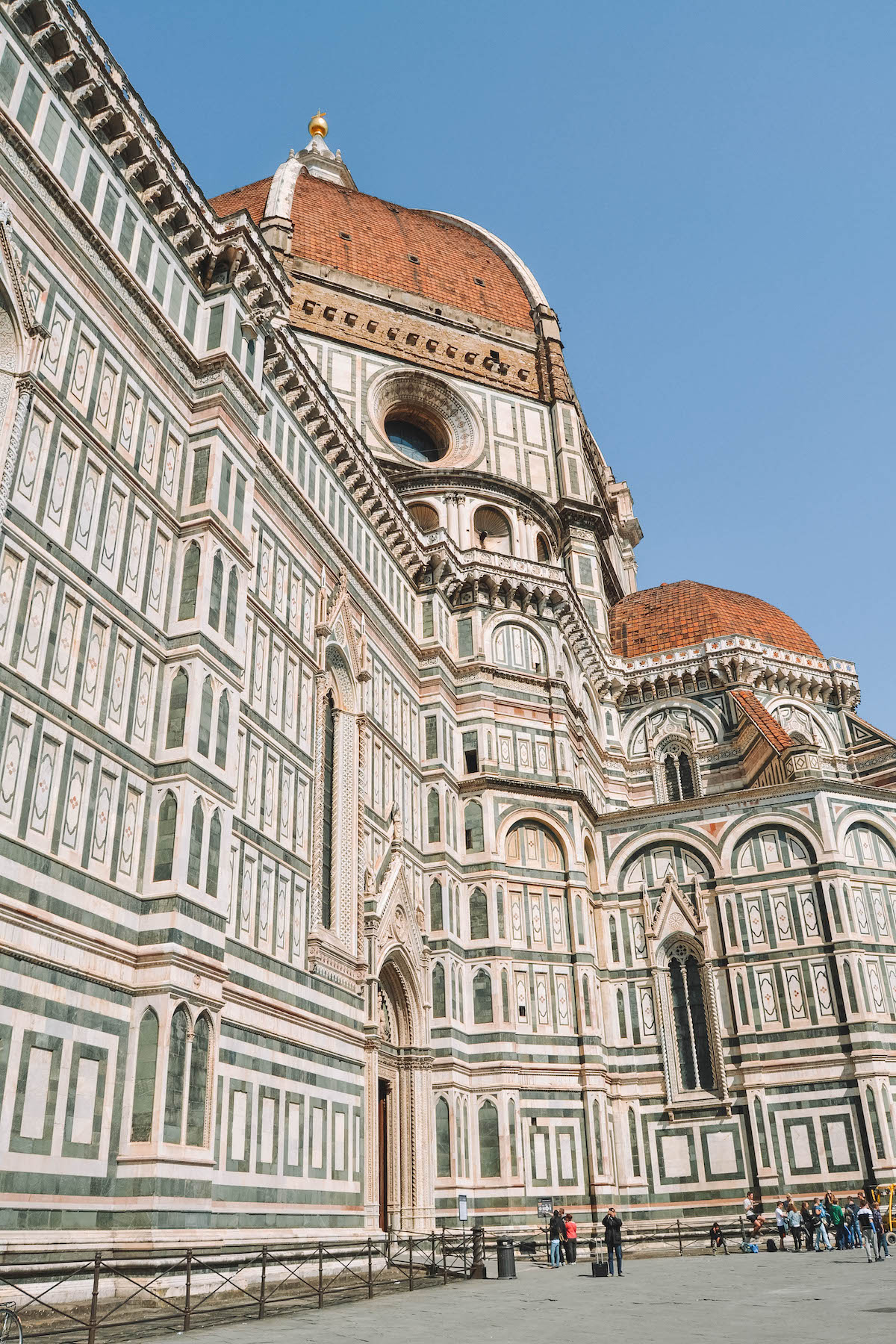 Side of the Duomo in Florence, on a sunny day