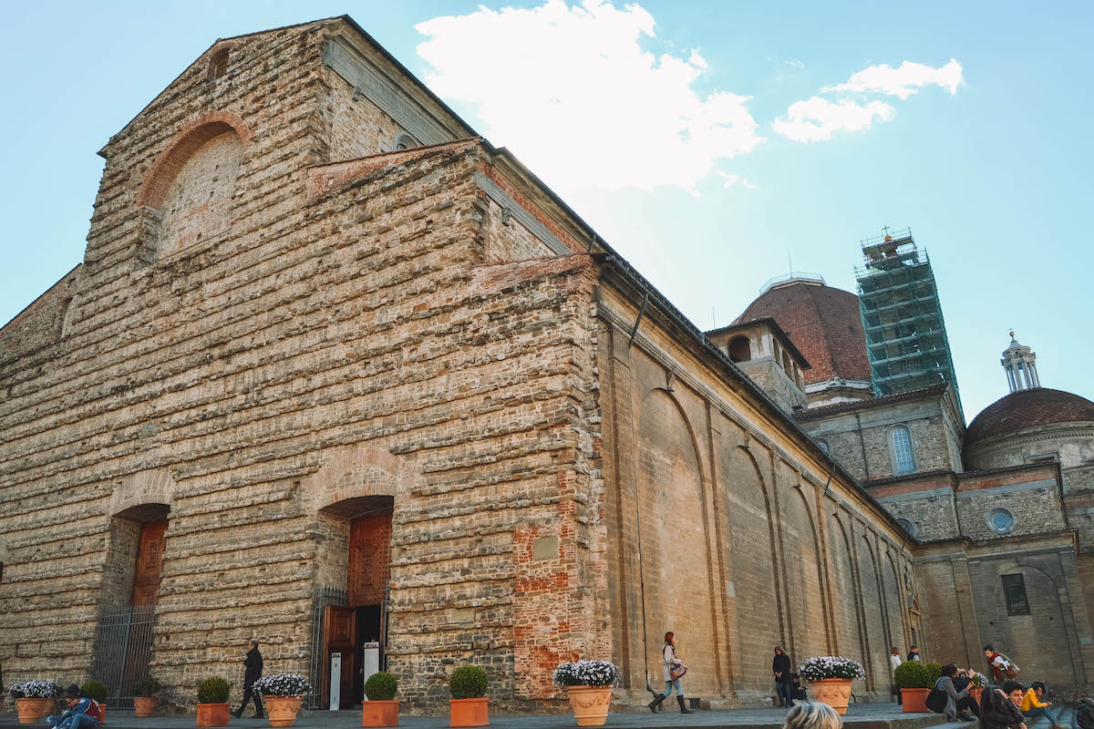 Backside of the Basilica di San Lorenzo in Florence, Italy