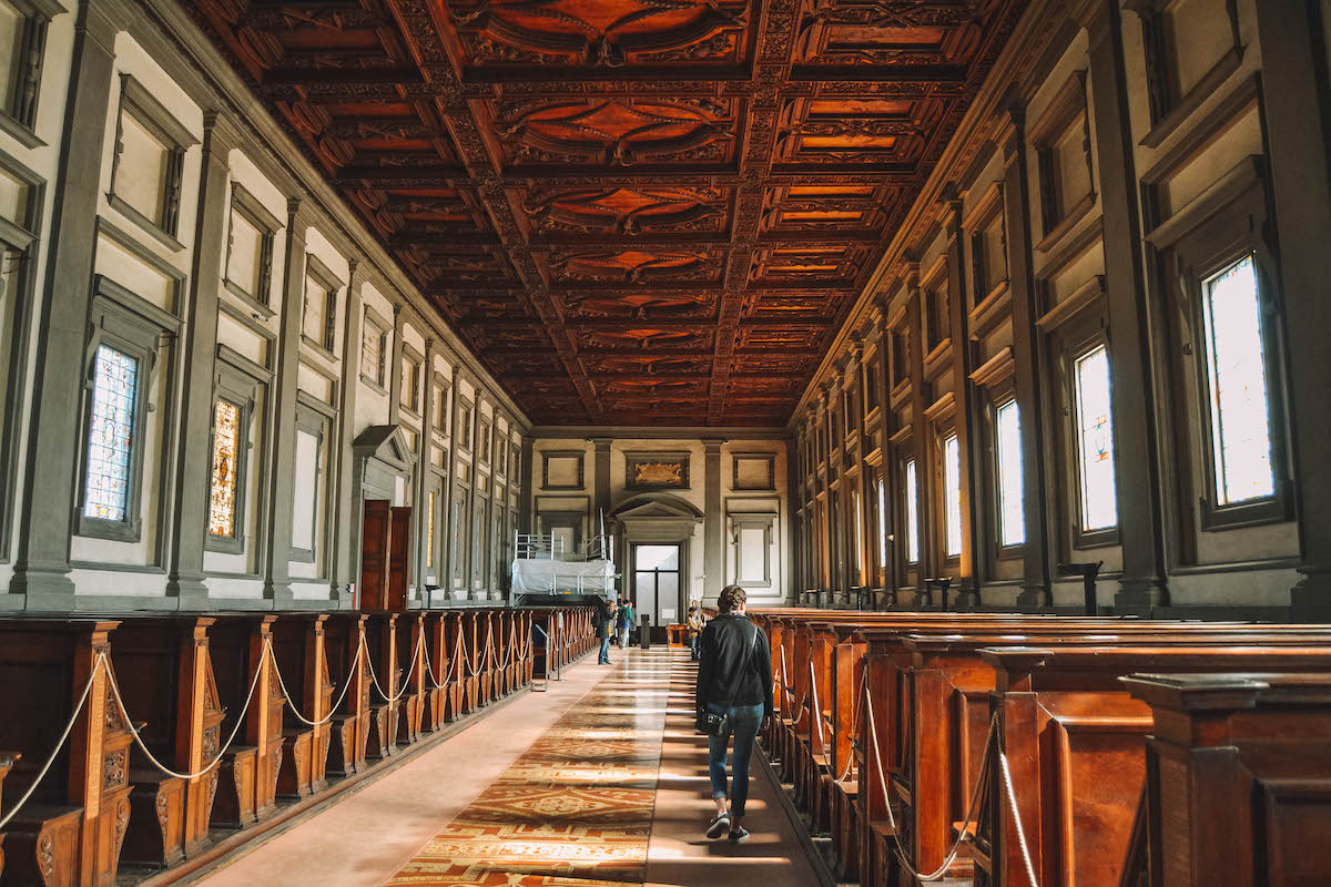 The library at the Basilica di San Lorenzo in Florence