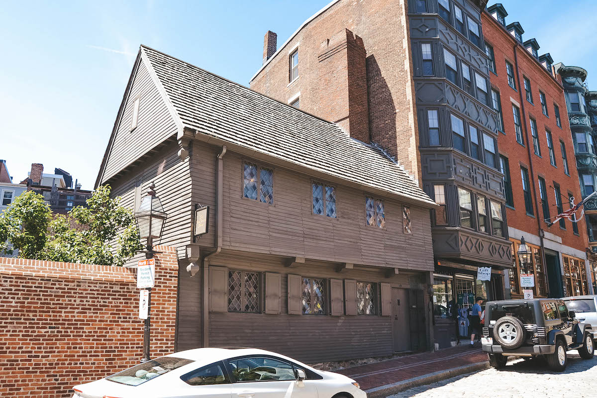 The back of Paul Revere's House in Boston.