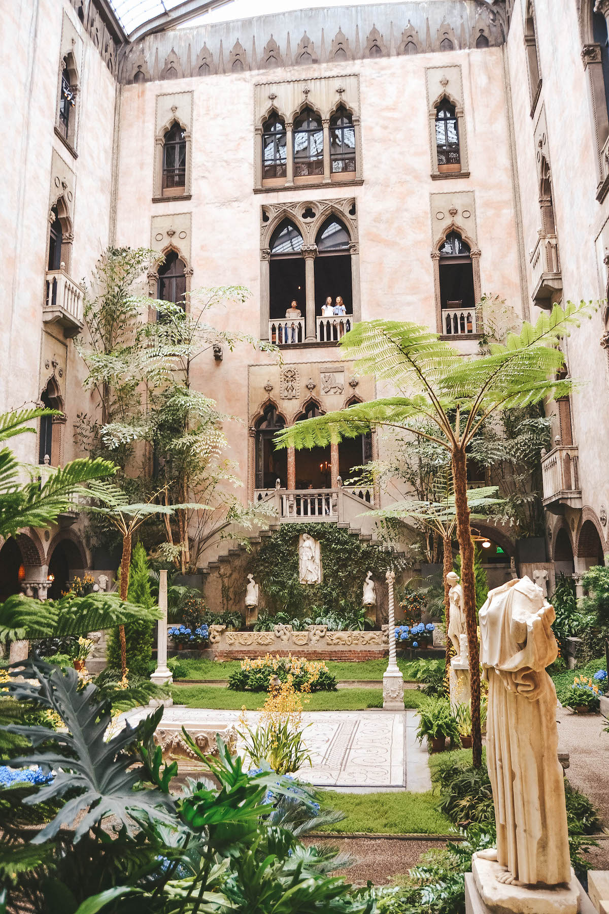 Inner courtyard of the Isabella Stewart Gardner Museum in Boston. 