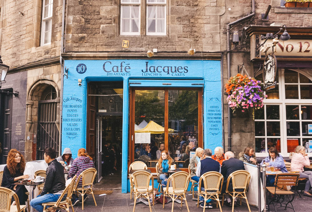 A cute cafe in Old Town Edinburgh. 