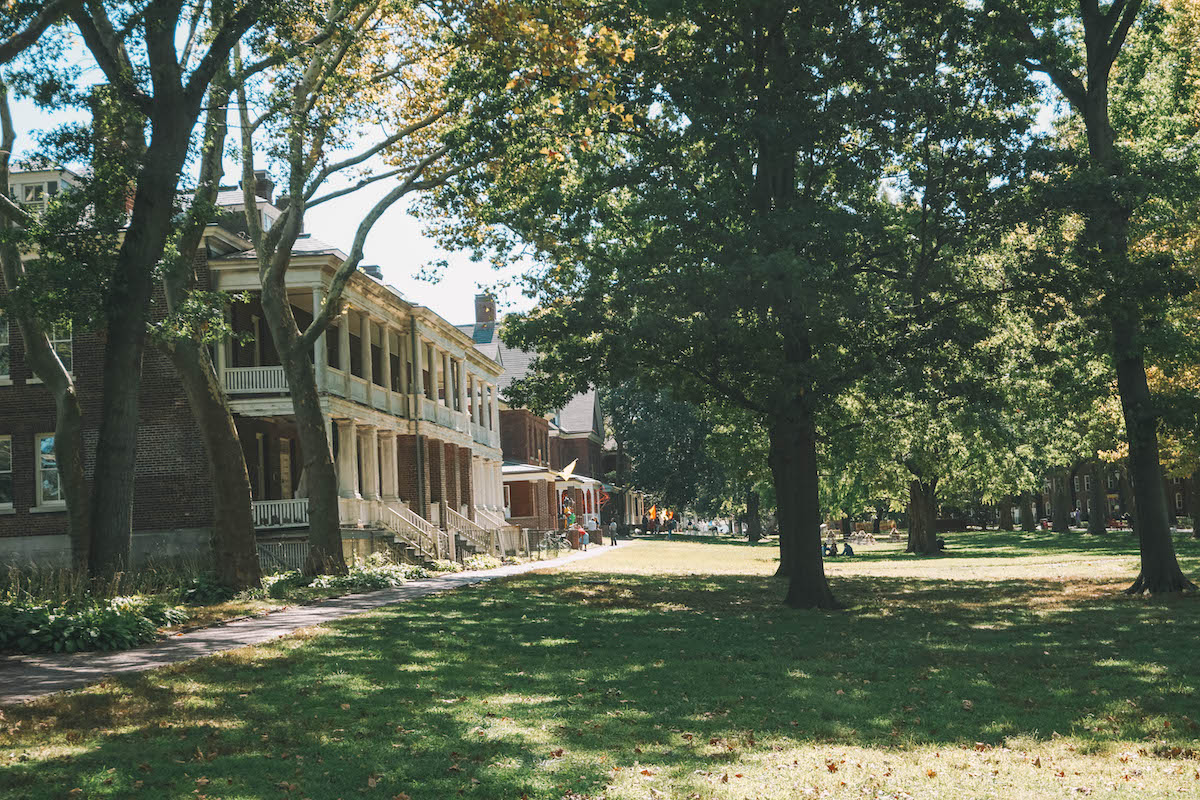 Colonels Row and parade ground on Governors Island