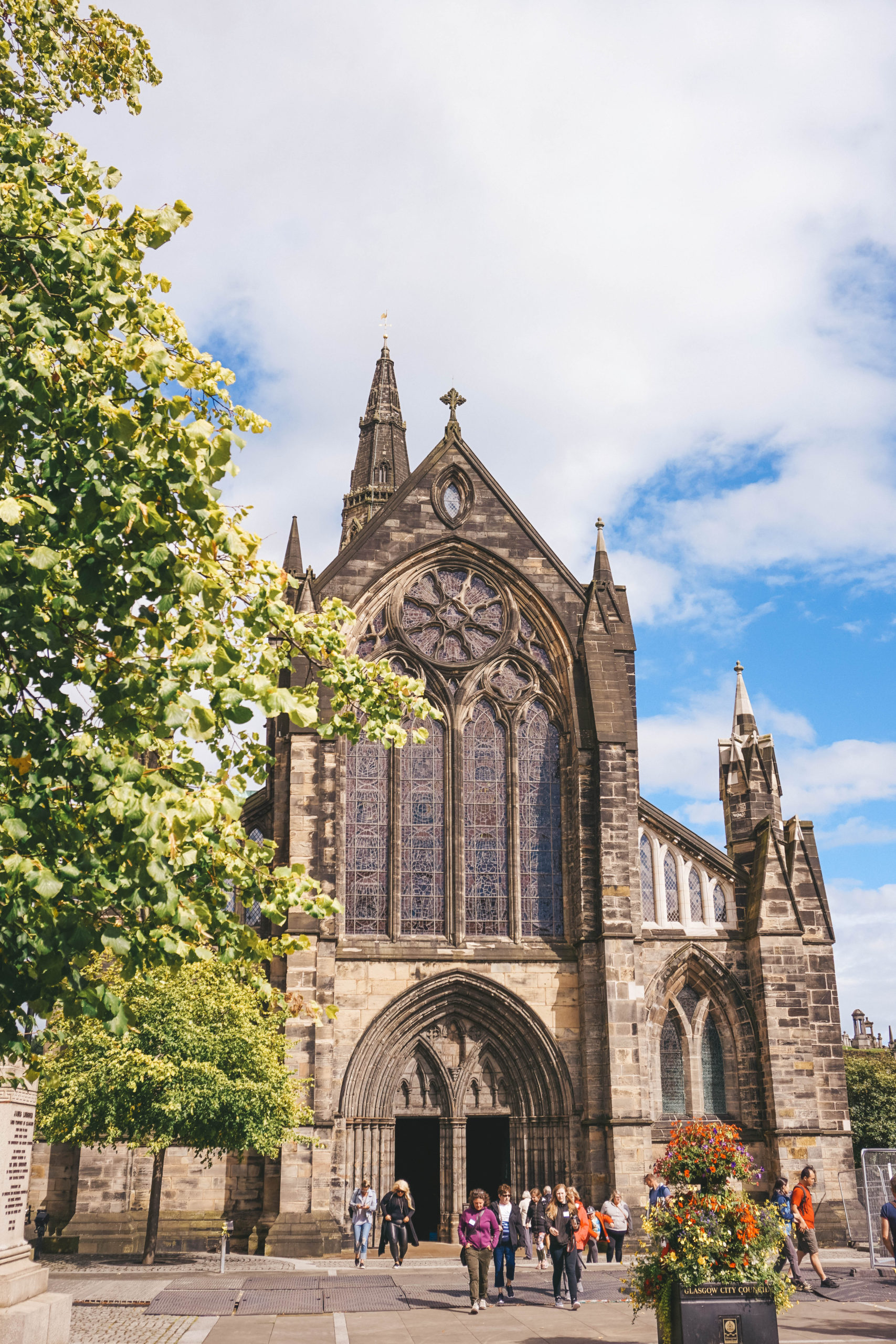 The front of Glasgow Cathedral. 