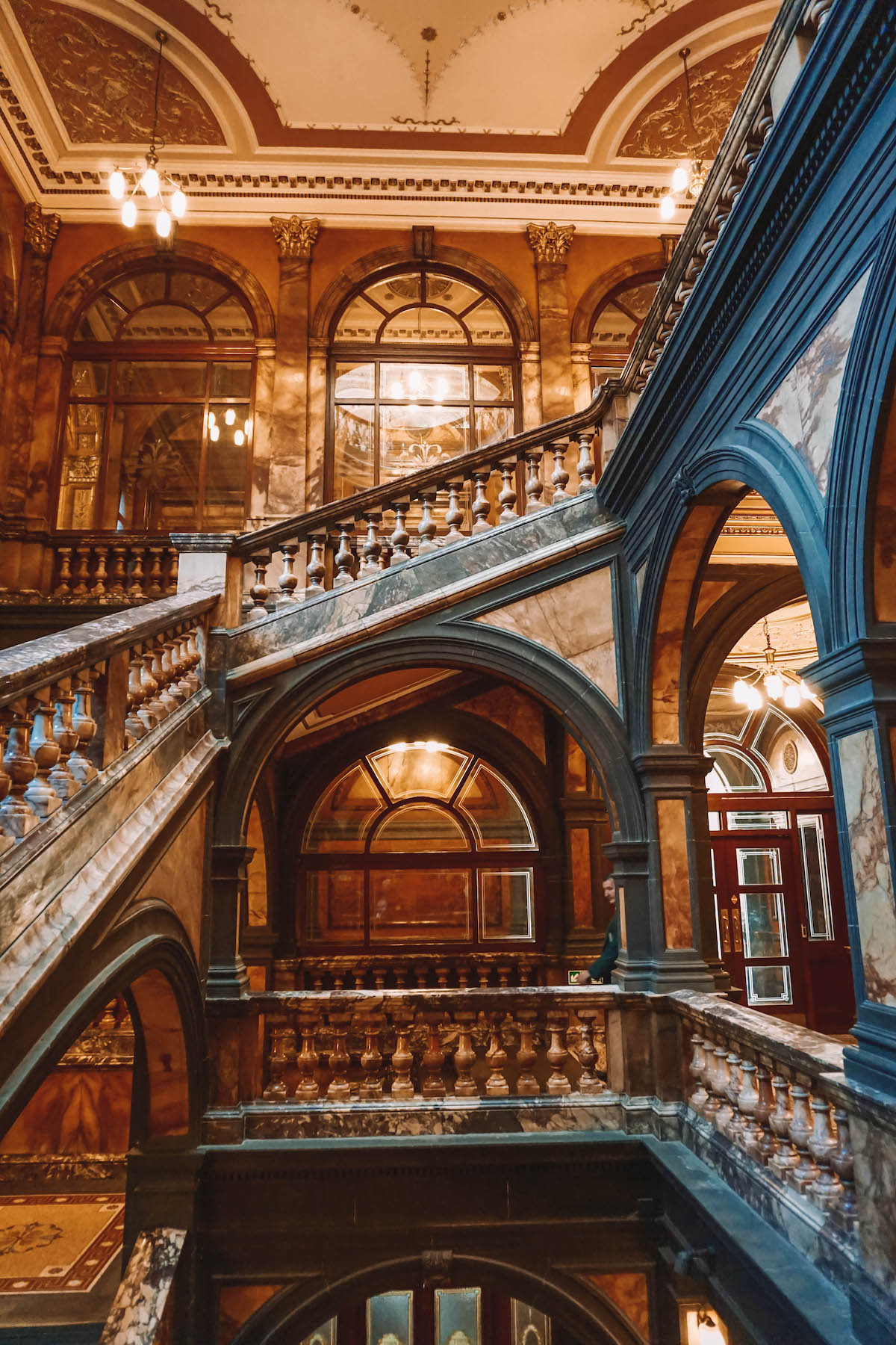 The staircases in Glasgow's City Hall. 