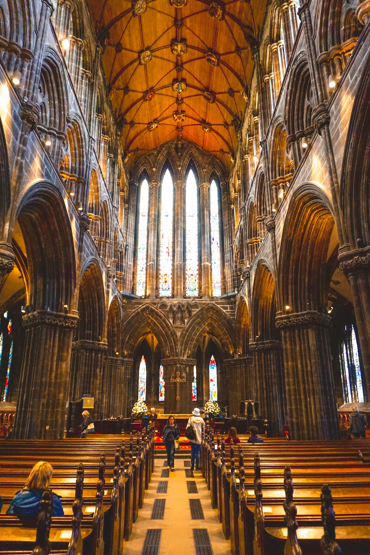 An interior view of the Glasgow Cathedral. 