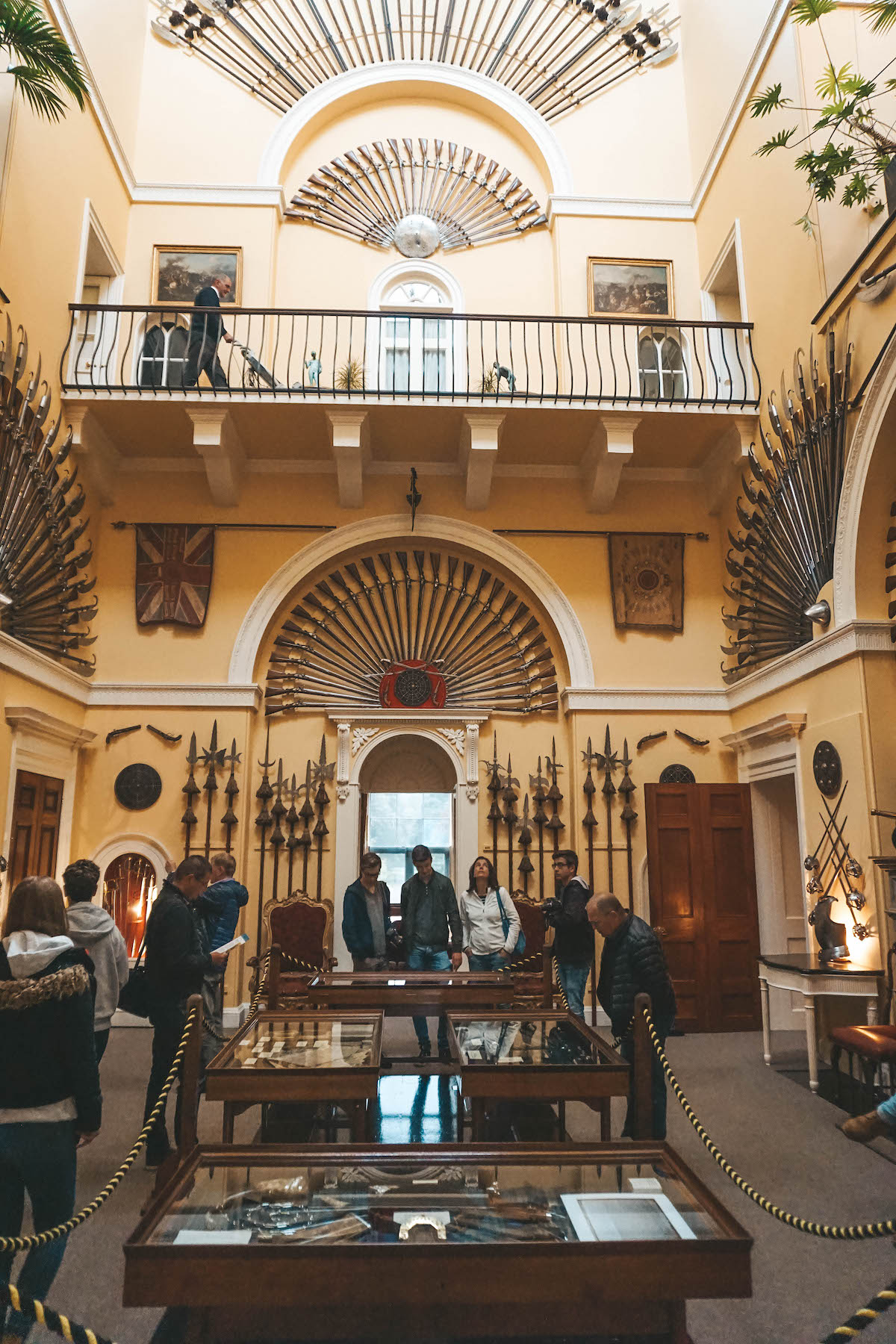 The weapons room inside Inveraray Castle. 