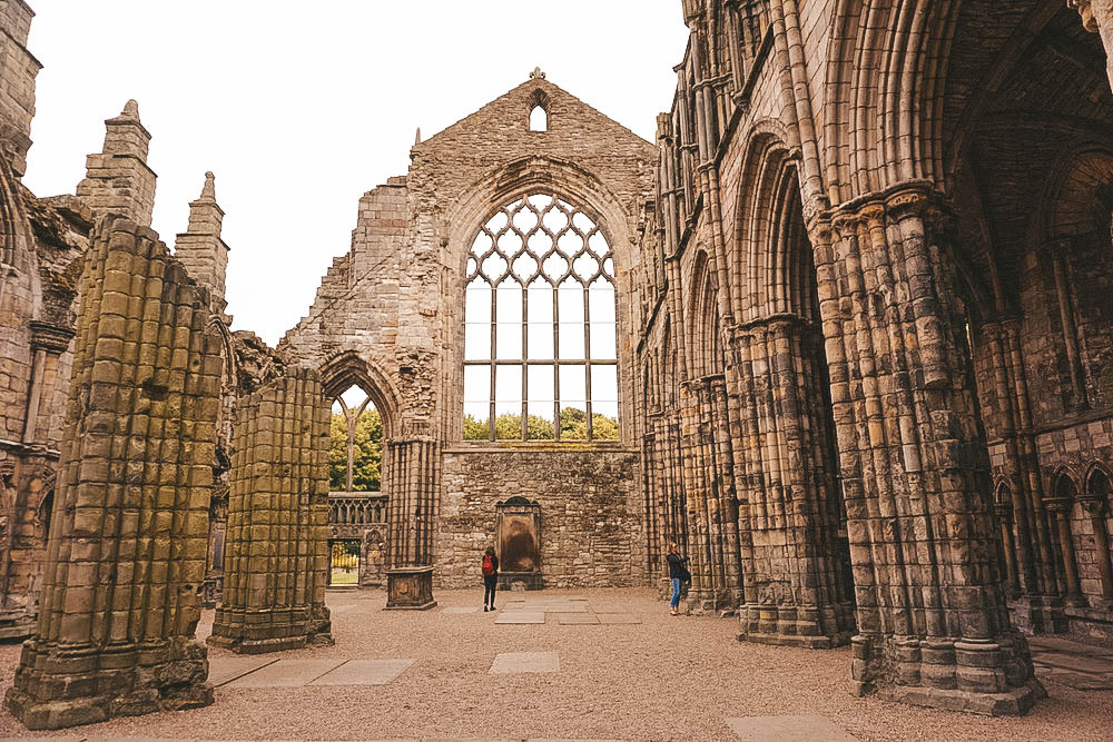 The ruined Holyrood Abbey in Edinburgh. 