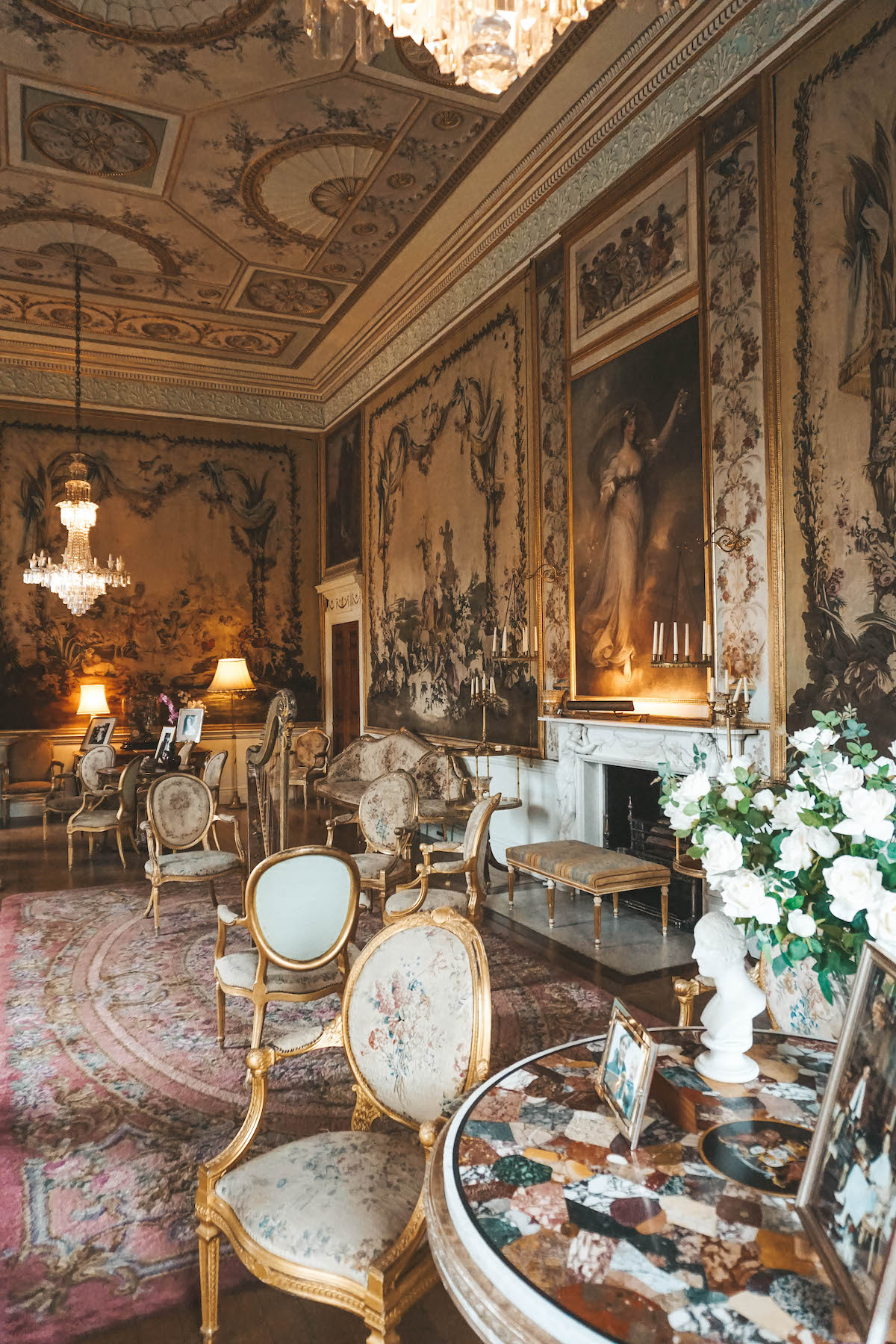 Inside the ornate sitting room at Inveraray Castle. 