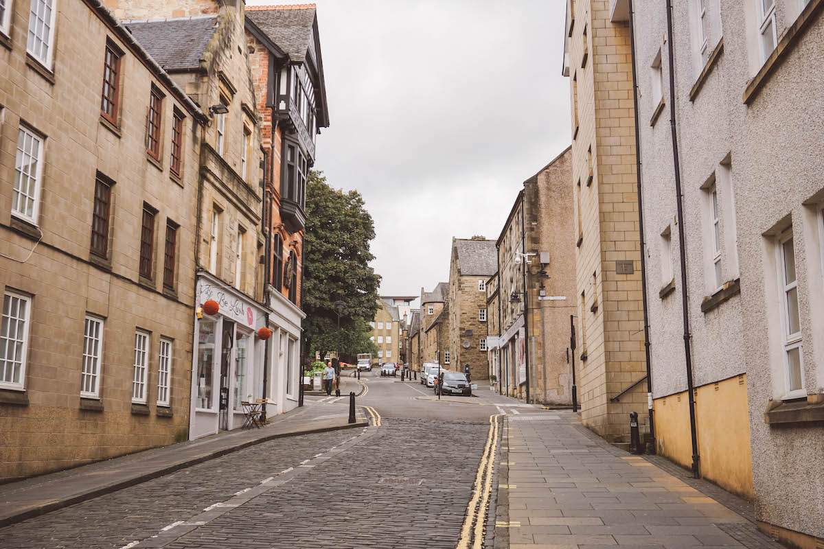 A street in Stirling, Scotland. 