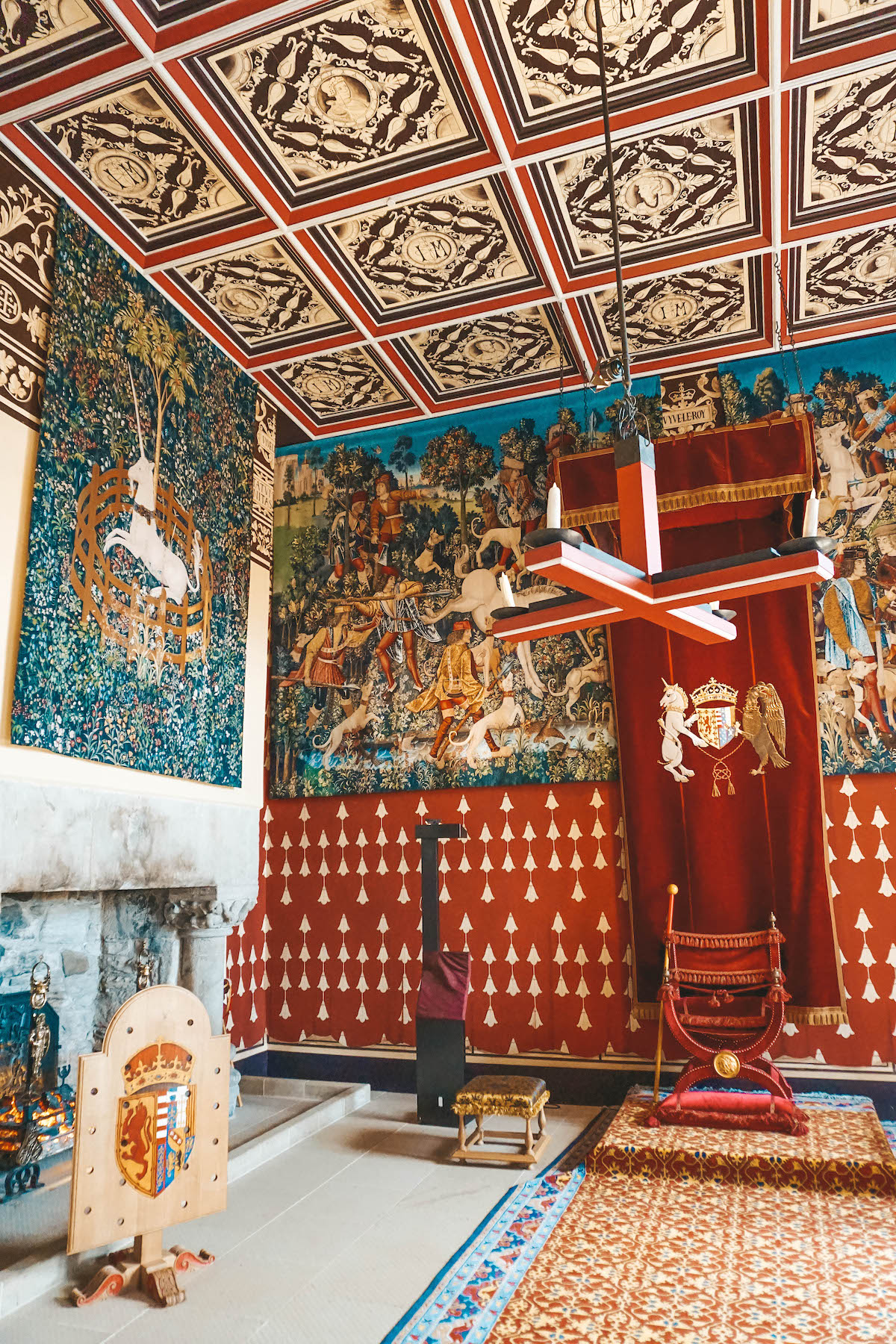 Inside the throne room of Stirling Castle. 