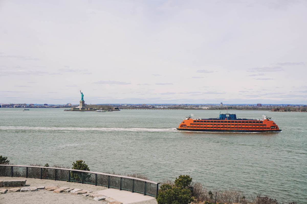 View of the Statue of Liberty from Governors Island