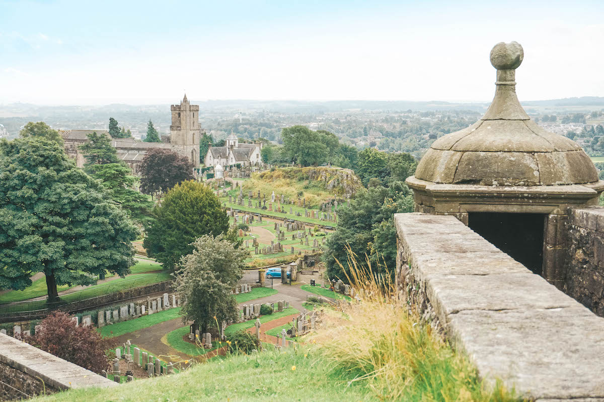 A view from the battlements of Stirling Castle. 