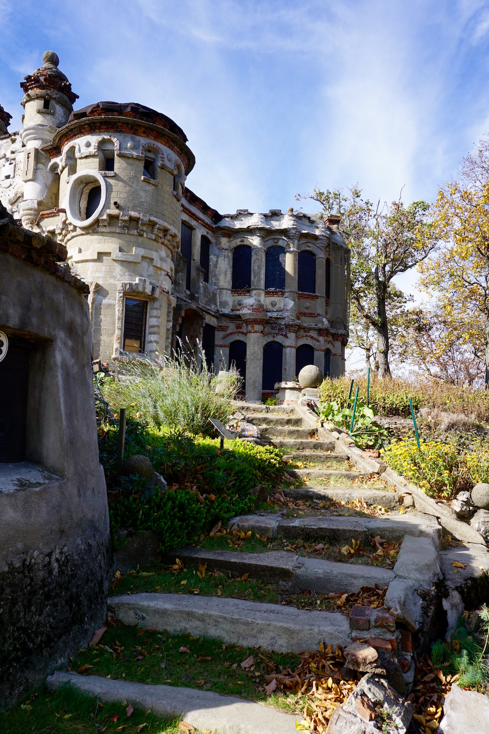 A view up the stairs on Bannerman Island near Beacon NY