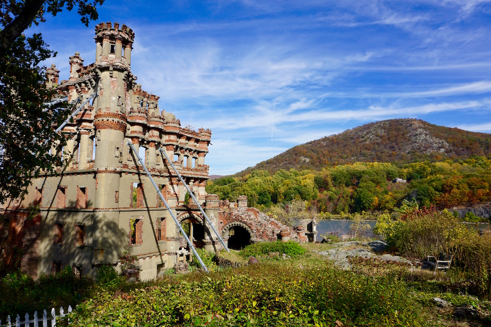 Bannerman Island in Beacon, NY on a sunny day