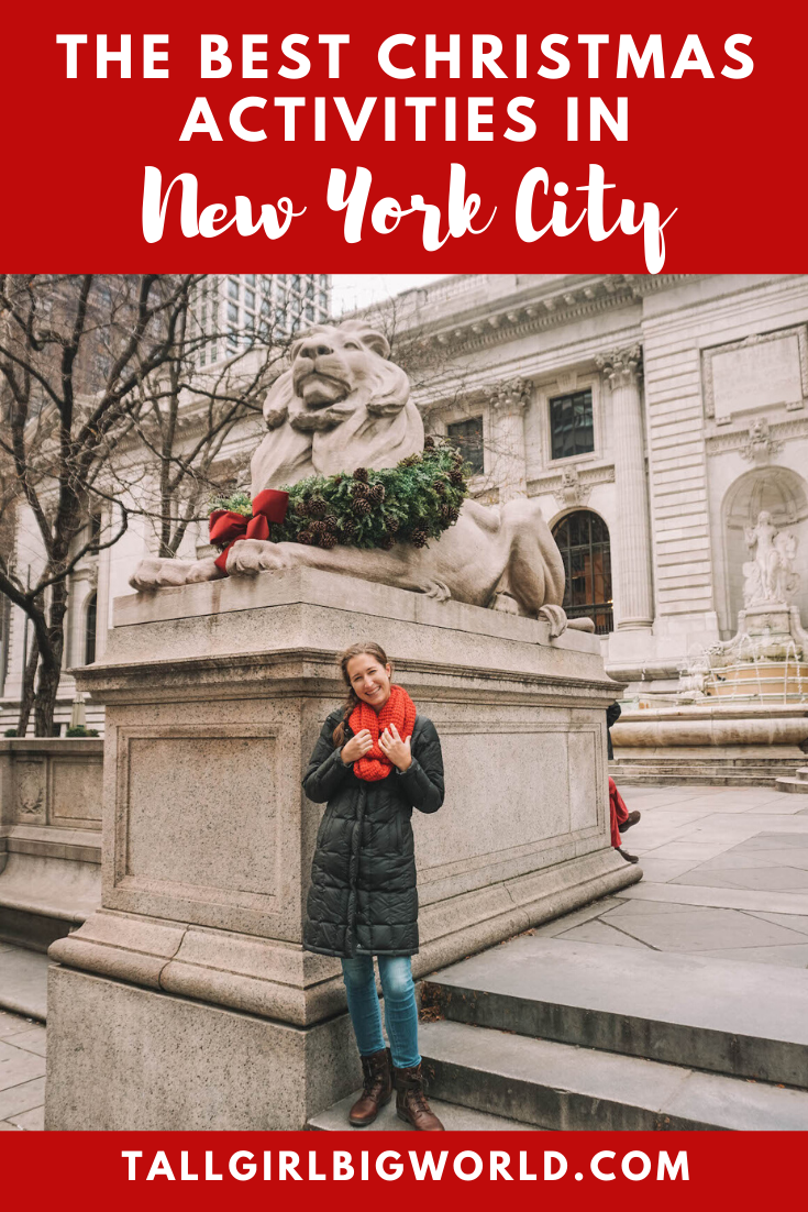 The weather may be dreary, but that doesn't mean you have to spend the holidays shut up inside. Here are my favorite festive things to do in NYC at Christmas! #NYC #NewYorkCity #NewYork #Christmas #Holidays