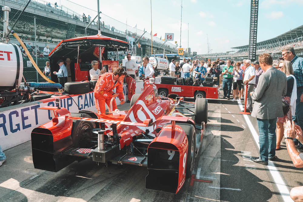 #9 car at the Indy 500, in the pit