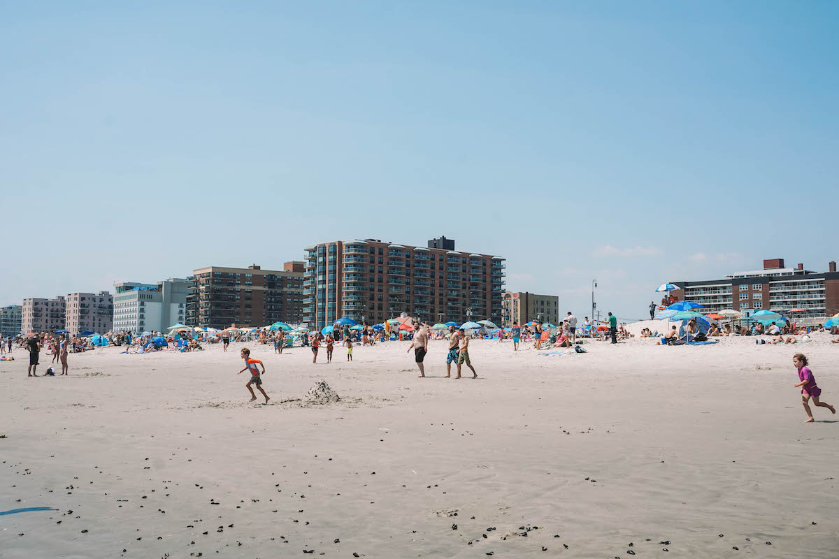 A stretch of sand at Long Beach. 