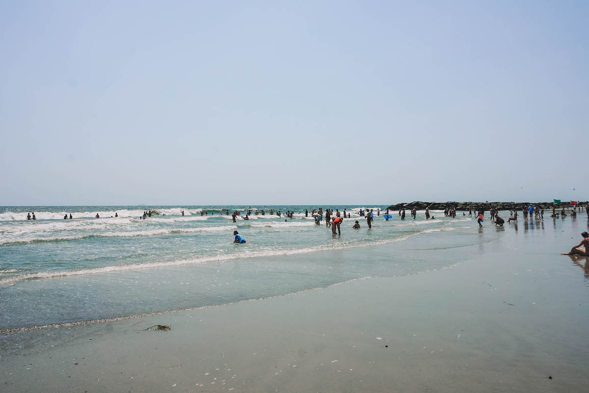 A view of the ocean at Long Beach, NY. 