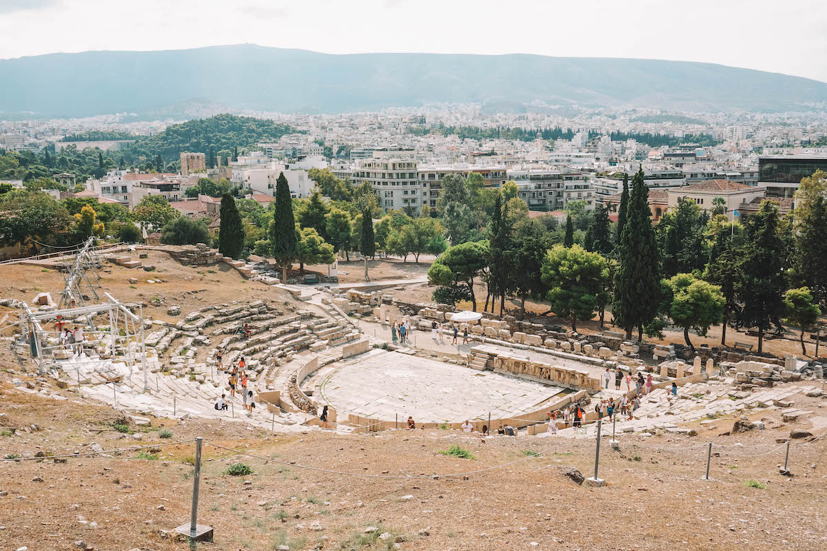 The Theater of Dionysus in Athens Greece