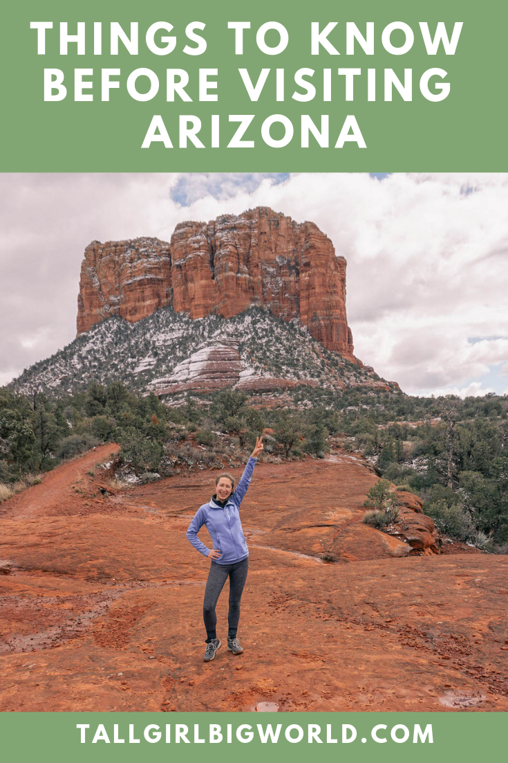 Before your trip to the American Southwest, be sure to read up on these Arizona travel tips. These tips cover what to expect with weather, hiking, & more! #arizona #travel #traveltips #travelblog #USA