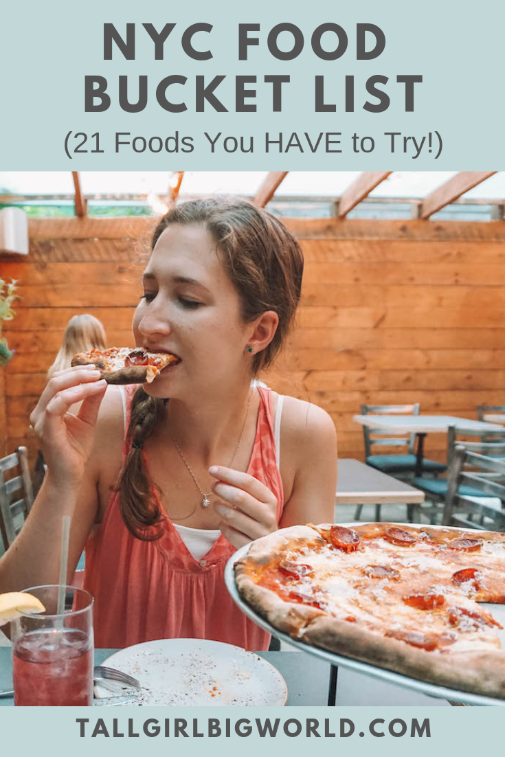This NYC food bucket list features some of the best eats in the Big Apple. If you're looking for the best food in New York, look no further! #NewYork #NewYorkNewYork #NYC #BucketList #Manhattan #Brooklyn #TravelBlog #Travel