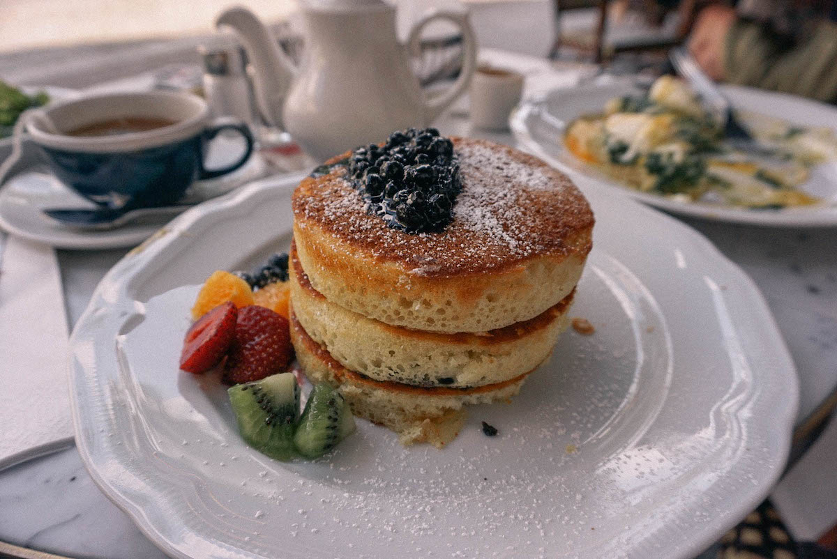 A stack of pancakes at Benedict in Berlin. 