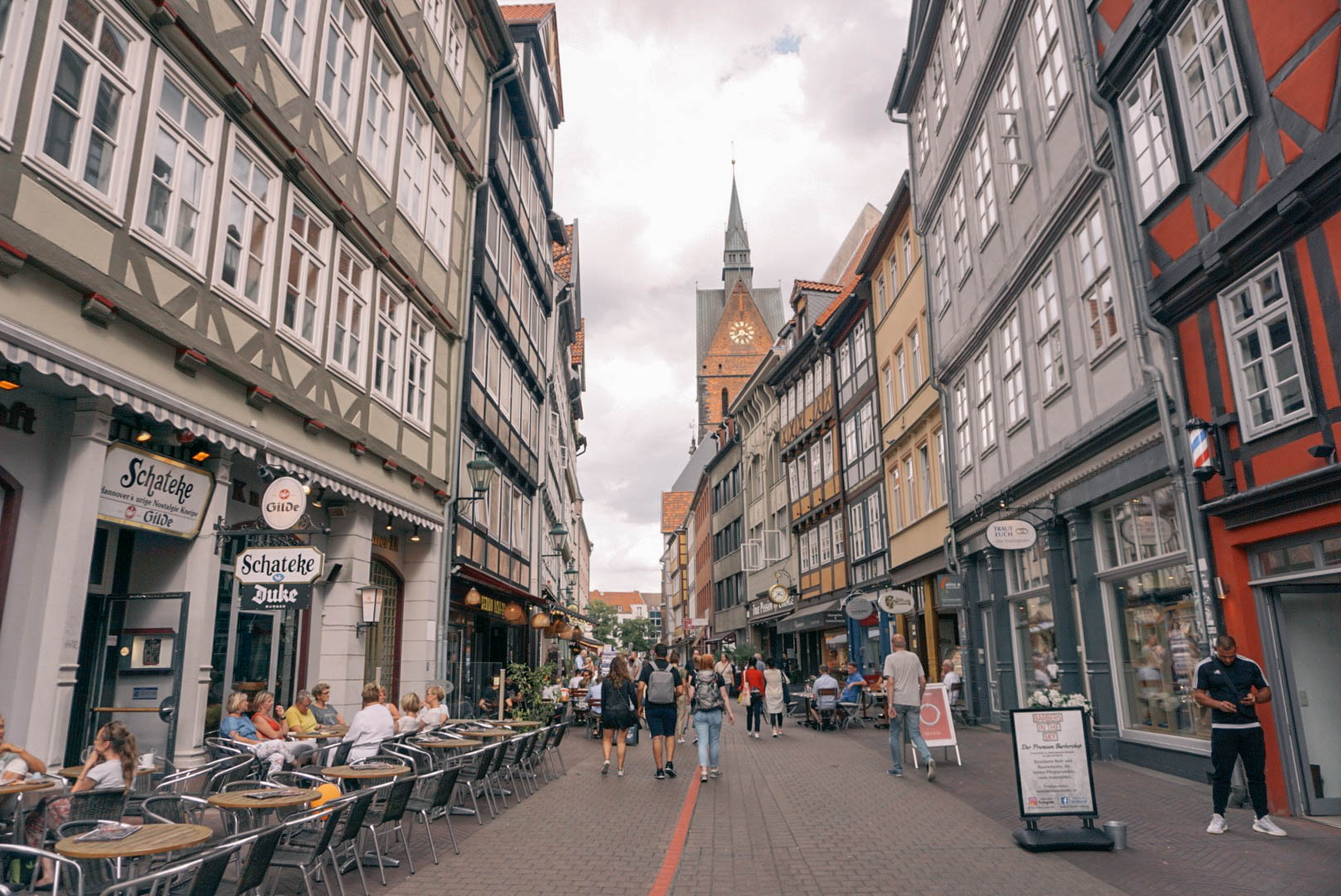 A street in the Old Town of Hannover, Germany.