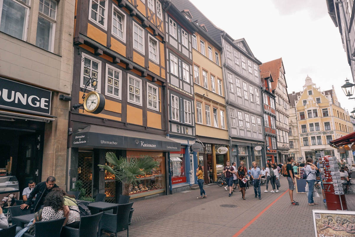 Pretty street in Hannover's Old Town. 