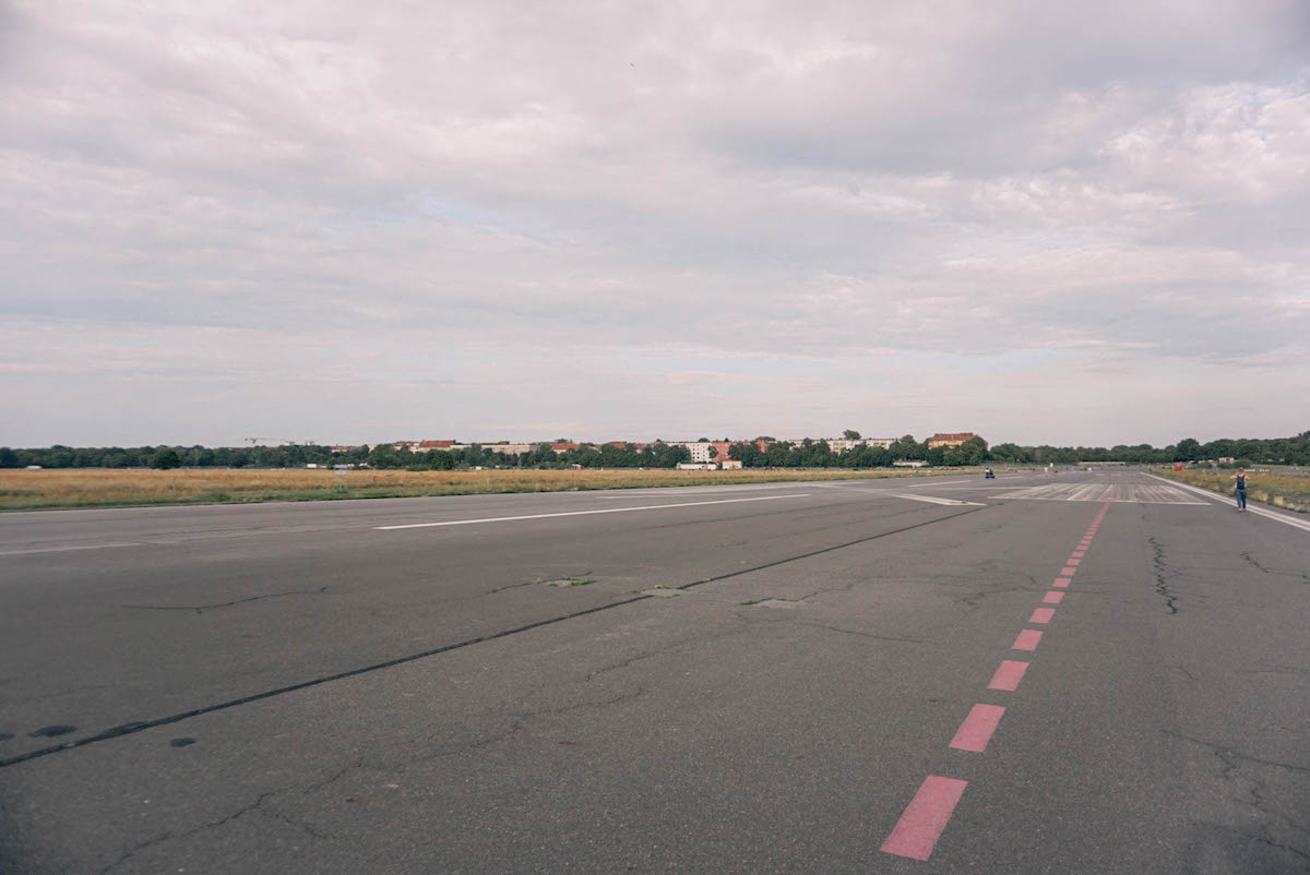 An old runway at Tempelhofer Feld in Berlin. 