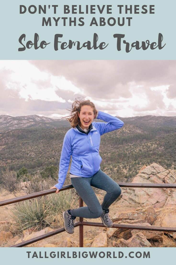Many women have anxieties and fears about traveling alone, but in reality most of these fears are totally unfounded. Here are five solo female travel myths, debunked. #solotravel #travel #femaletravel #solofemaletravel #travelblog #travelmyths #traveltips
