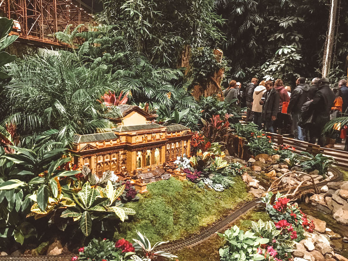 Display at the Holiday Train Show at the New York Botanical Garden. 