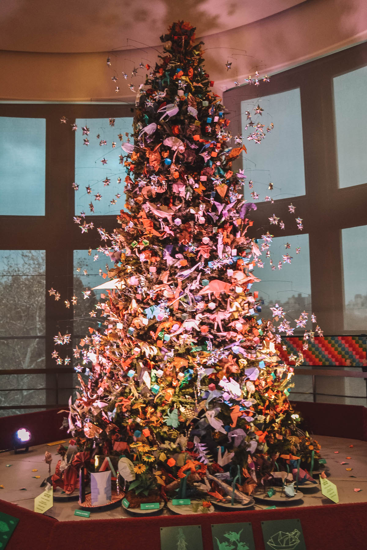 Oragami Christmas tree at the American Museum of Natural History in NYC.