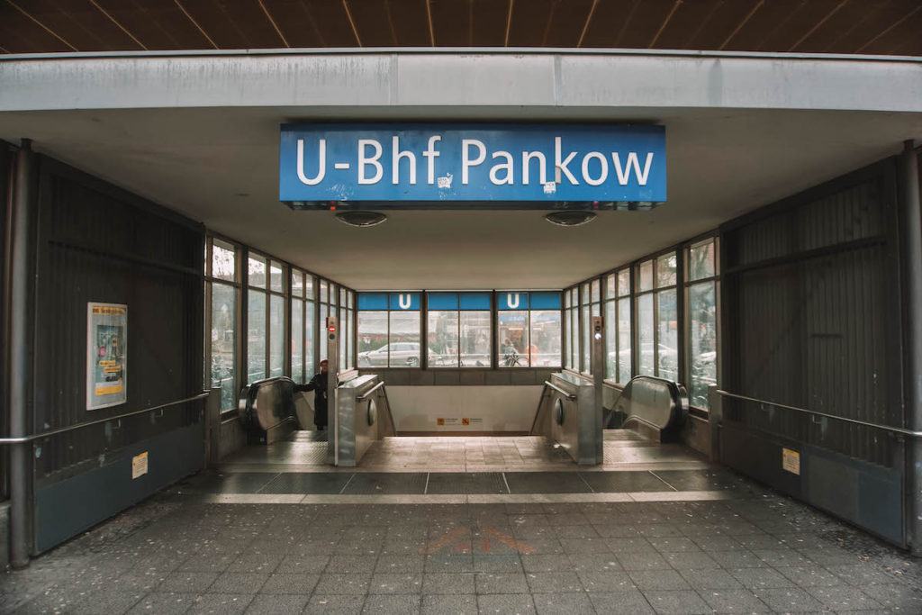 Entrance to Pankow U-Bahn station 