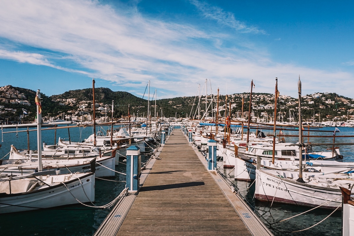 A dock at Port de Andratx in Mallorca.