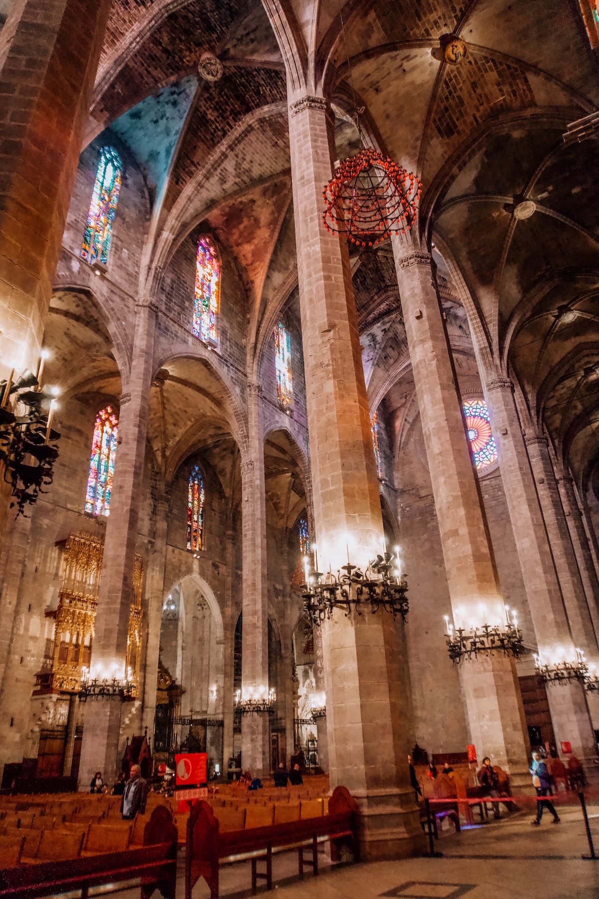 Inside Palma's Cathedral.