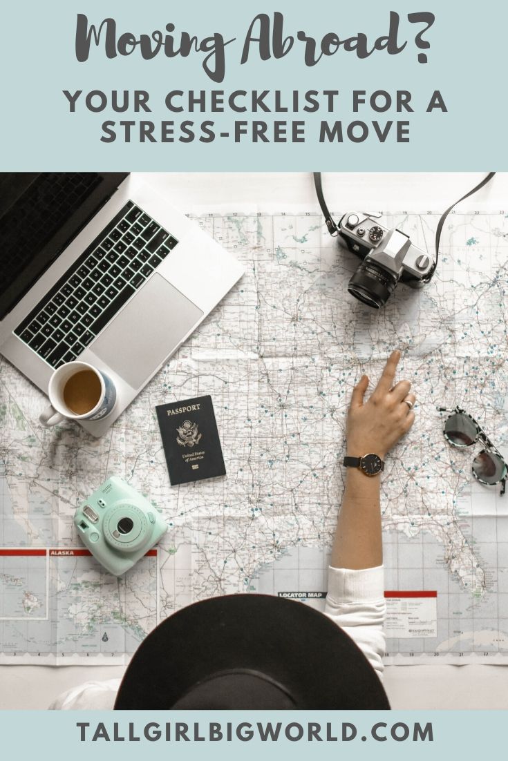 Moving to another country is more complicated than it initially seems. Here's a moving abroad checklist to ensure you have a stress-free move! #moving #expat #expatlife #checklist
