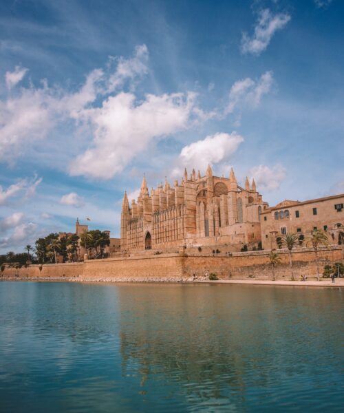 The Palma Cathedral seen from the Parc de la Mar