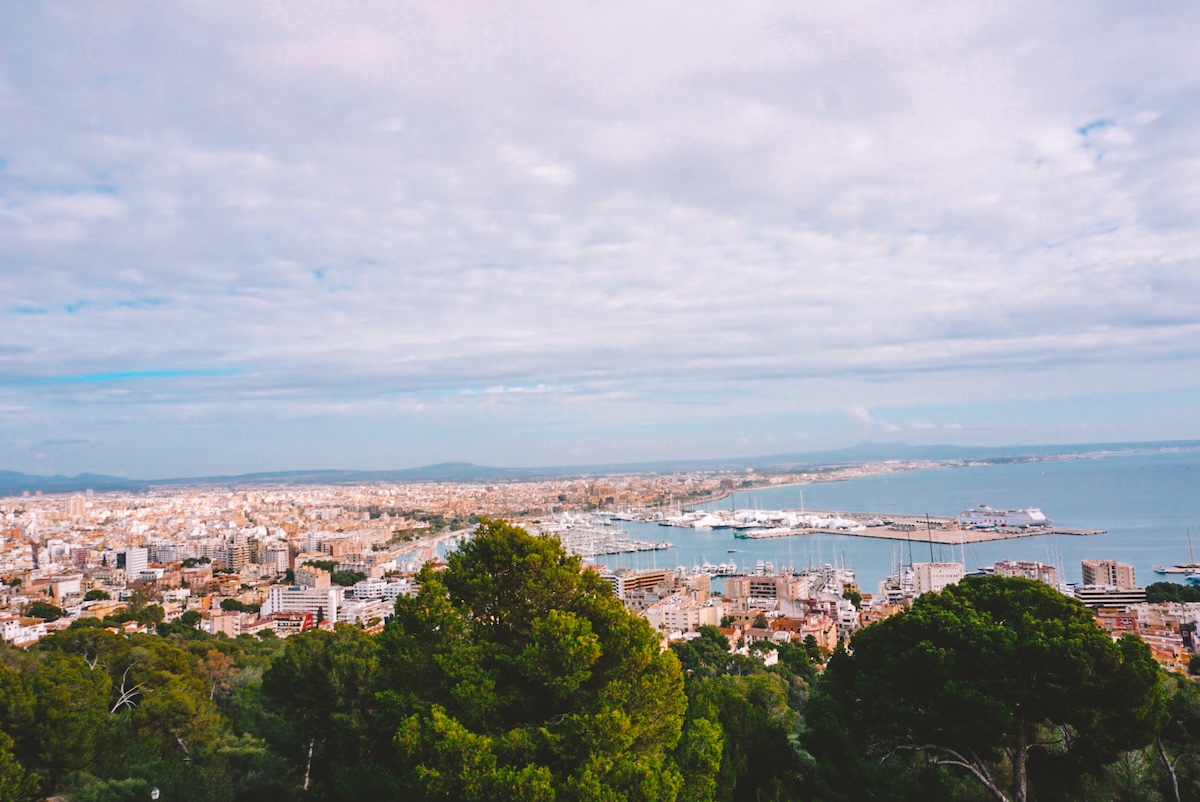 The view of Palma from the top of the Castell de Bellver.