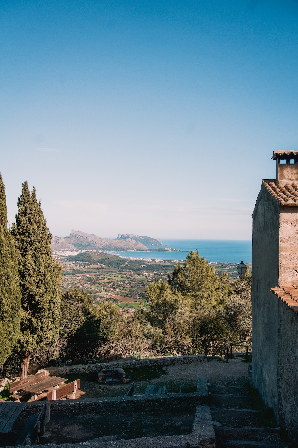 The view from Santuari del Puig de Maria on Mallorca.