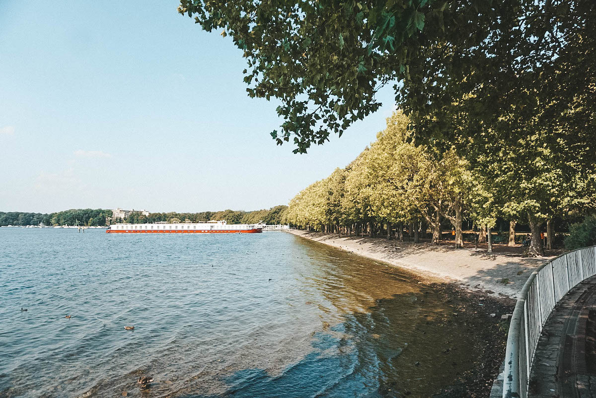 Tegeler See in Berlin, on a sunny day