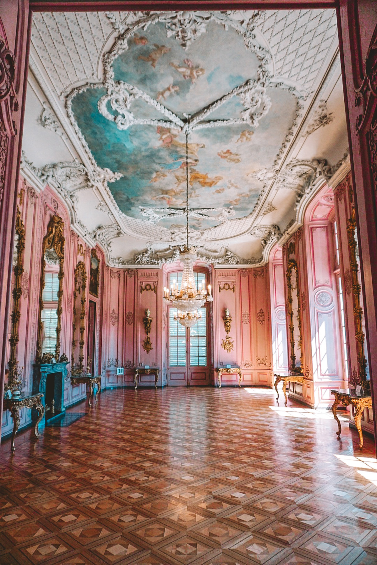 Interior of Benrath Palace in Düsseldorf.