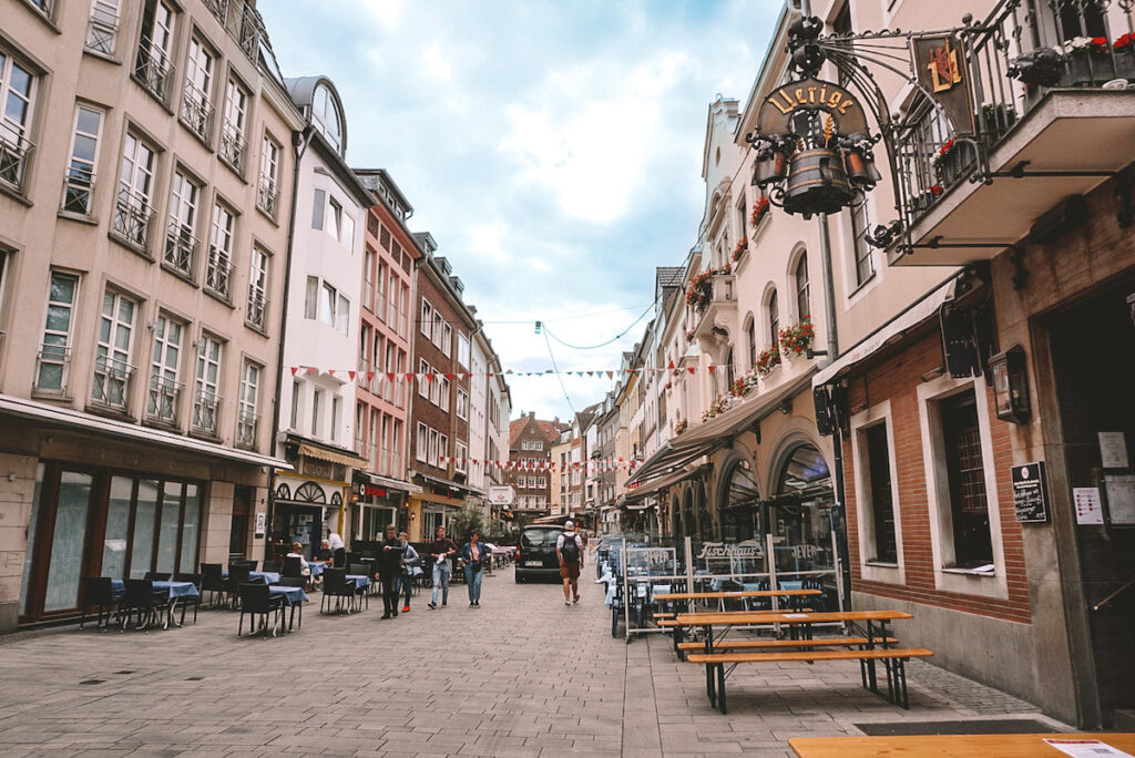 The Old Town of Düsseldorf, Germany.