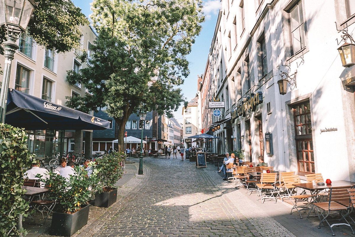 Side street in Düsseldorf's Old Town. 