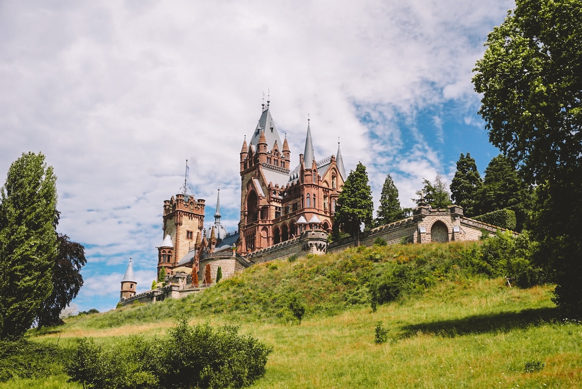Drachenburg Castle seen from the grounds