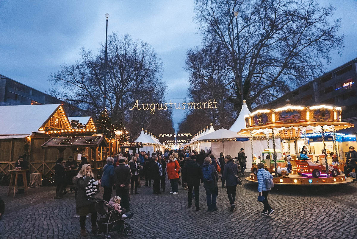 Entrance to the Dresden Augustusmarkt Christmas market