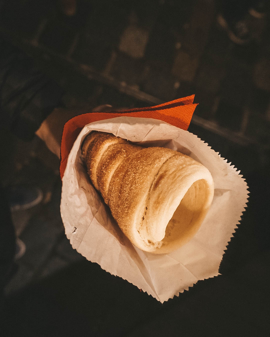 A chimney cake from one of Dresden's Christmas markets.