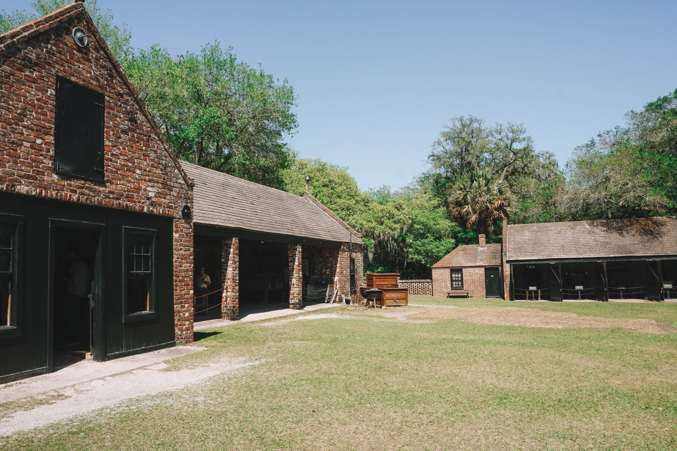 The inner stable yards at Middleton Place plantation. 