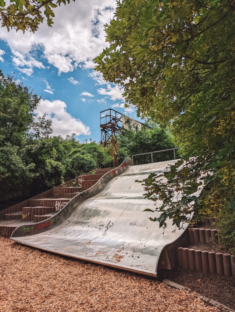 A large metal slide in Alt Treptow, Berlin